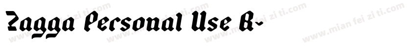 Zagga Personal Use R字体转换